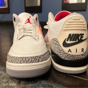 Jordan number three white cement new with no box
